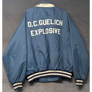 VTG 70s DC Guelich Explosive Pennsylvania History Quilted Jacket XXL Clearfield